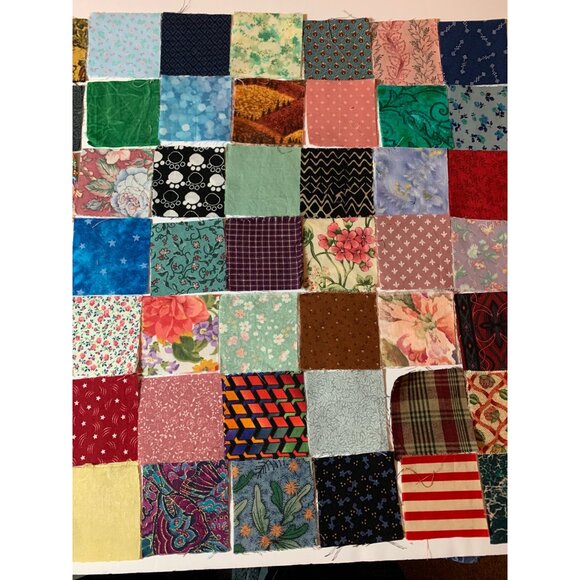 Vintage Cotton Quilting Squares Collection - 154 Pieces 2.5" - Picture 5 of 9